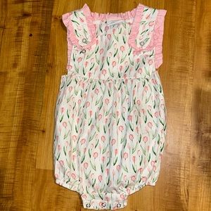 Sweet Honey Floral Print Bubble Romper